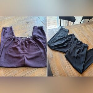 Wilfred/Babaton Deep Purple and Black Trousers set